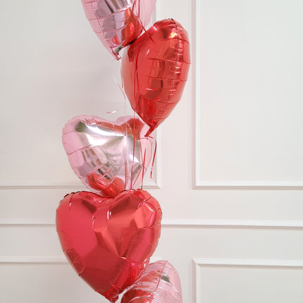 Valentine's Heart Foil Balloon Bunch!