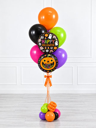 Halloween - Balloon Bunch - Happy Characters - Vibrant Fun (9 balloons)