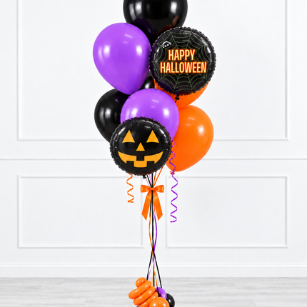 Halloween - Balloon Bunch - Scary Pumpkin - Vibrant Black (9 balloons)