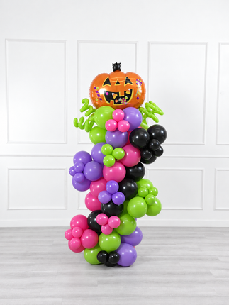Halloween - Organic Balloon Column - Pumpkin - Vibrant Fun