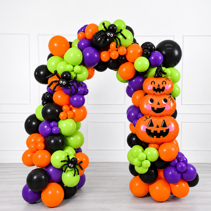 Halloween - Balloon Arch - Pumpkins and Spiders - Vibrant Fun - 1