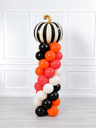 Halloween - Classic Balloon Column - Elegant Pumpkin - Black Orange
