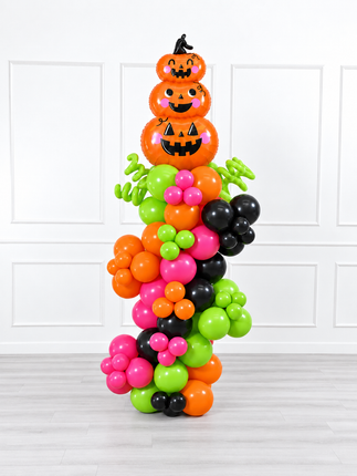 Halloween - Organic Balloon Column - Pumpkin Tower - Bright Fun