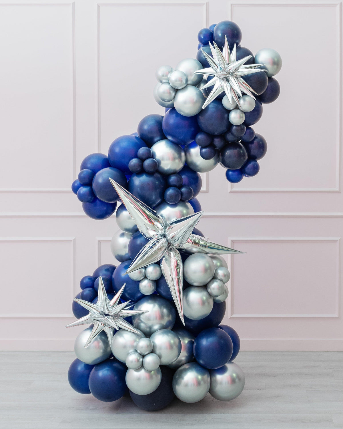 Blue Wonder - Freestanding Balloon Garland  & Personalized Jumbo Stack-4