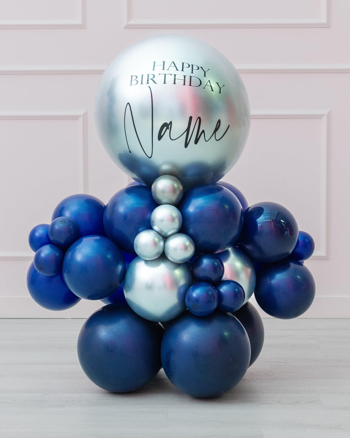 Blue Wonder - Freestanding Balloon Garland  & Personalized Jumbo Stack-5