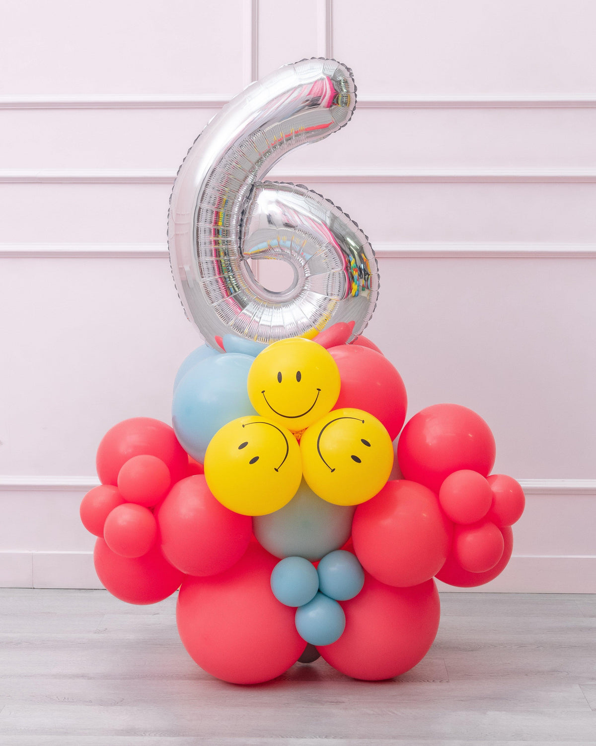 Happy Face - Self-standing Balloon Garland and number stack-3