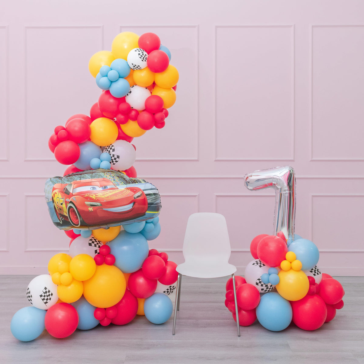 Cars - Freestanding Balloon Garland & Number Stack