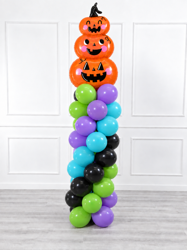 Halloween - Classic Balloon Column - Pumpkin Tower - Vibrant Fun Blue