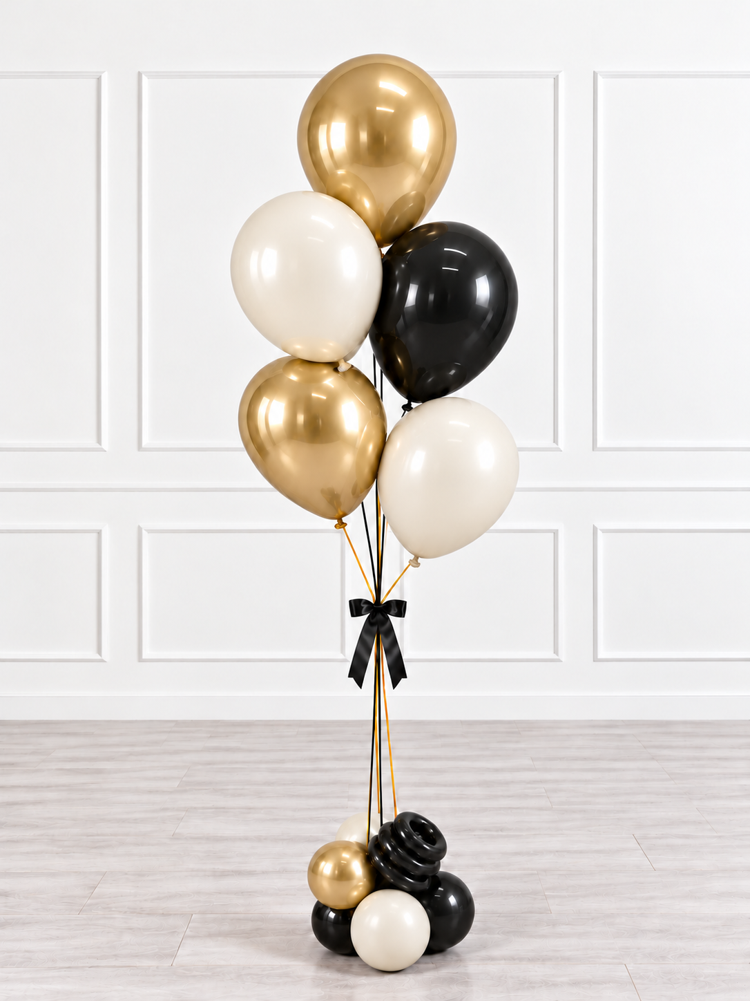 Ana Karina Balloons champagne noir balloon bunch classic