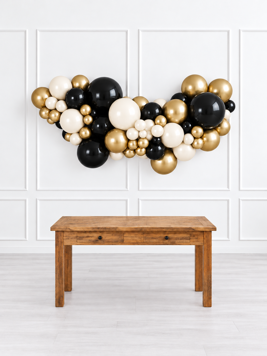 Ana Karina Balloons champagne noir easy-hang organic balloon garland, additional product image
