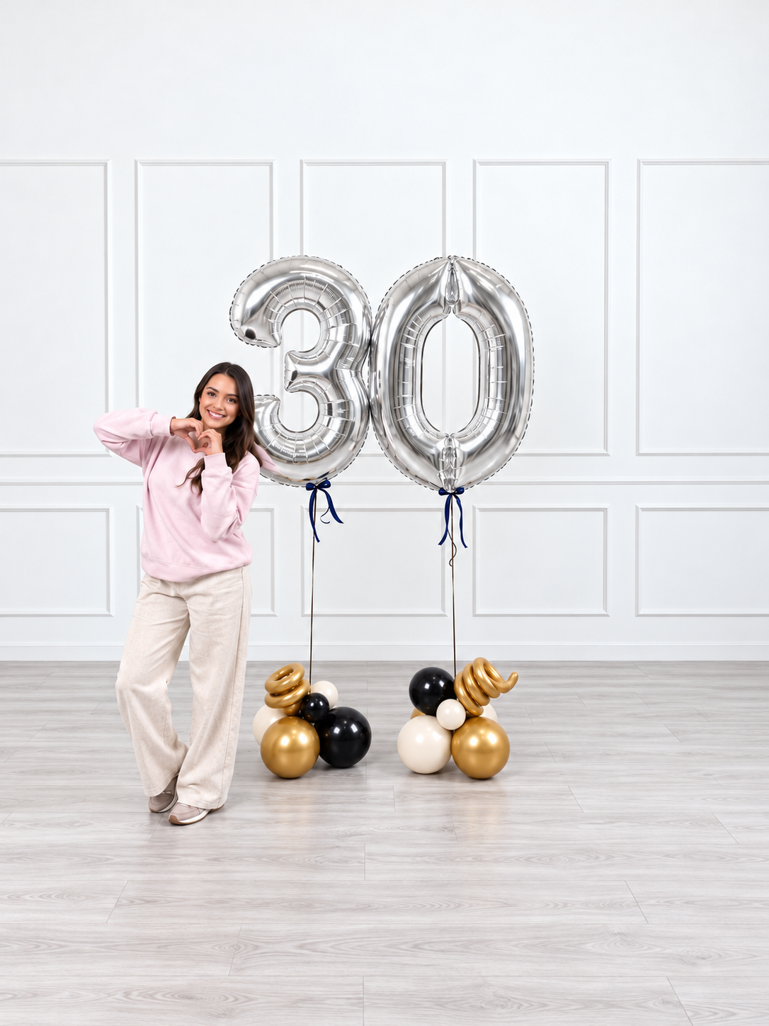 Ana Karina Balloons champagne noir foil numbers, additional product image