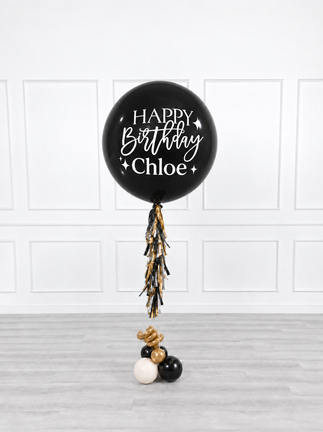 Ana Karina Balloons champagne noir personalized jumbo balloon, additional product image