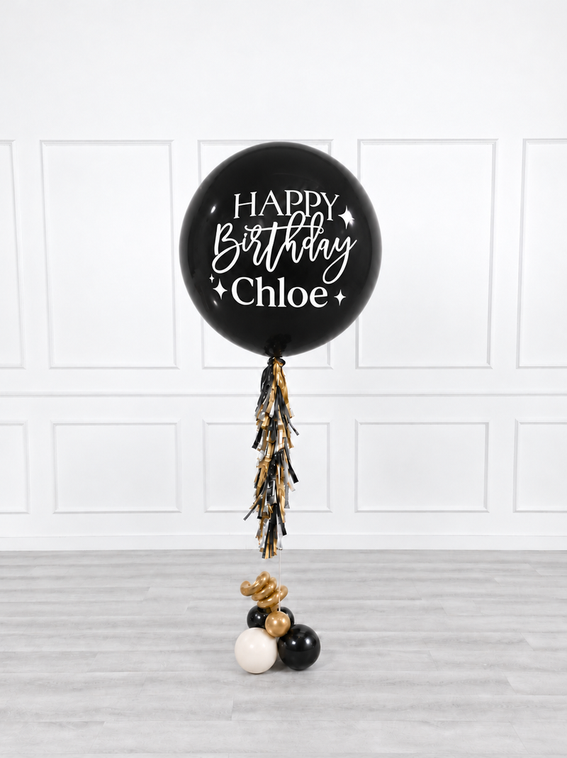 Ana Karina Balloons champagne noir personalized jumbo balloon, additional product image