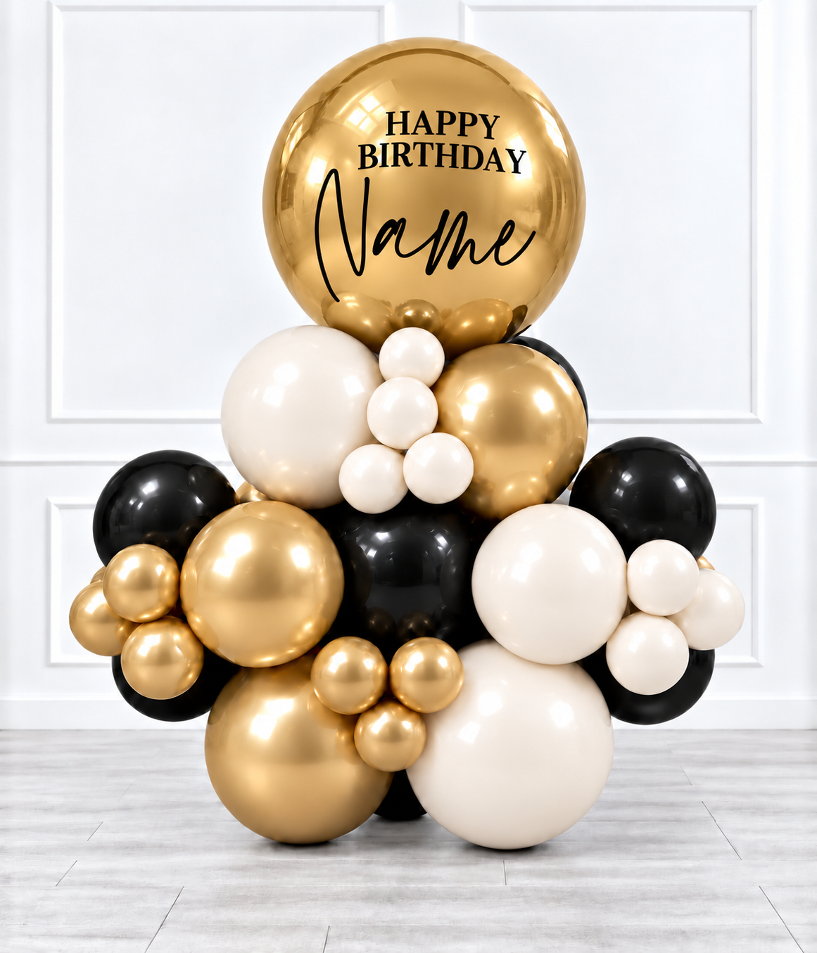 Ana Karina Balloons champagne noir personalized stack balloons, additional product image
