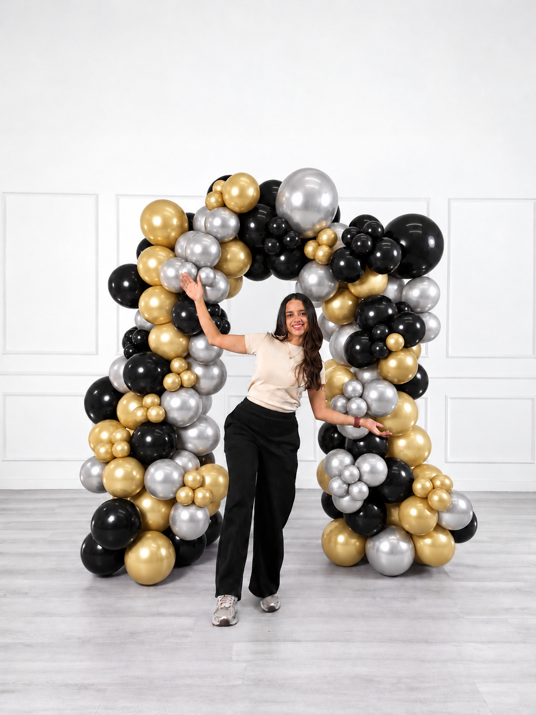 Ana Karina Balloons black tie organic balloon arch, additional product image