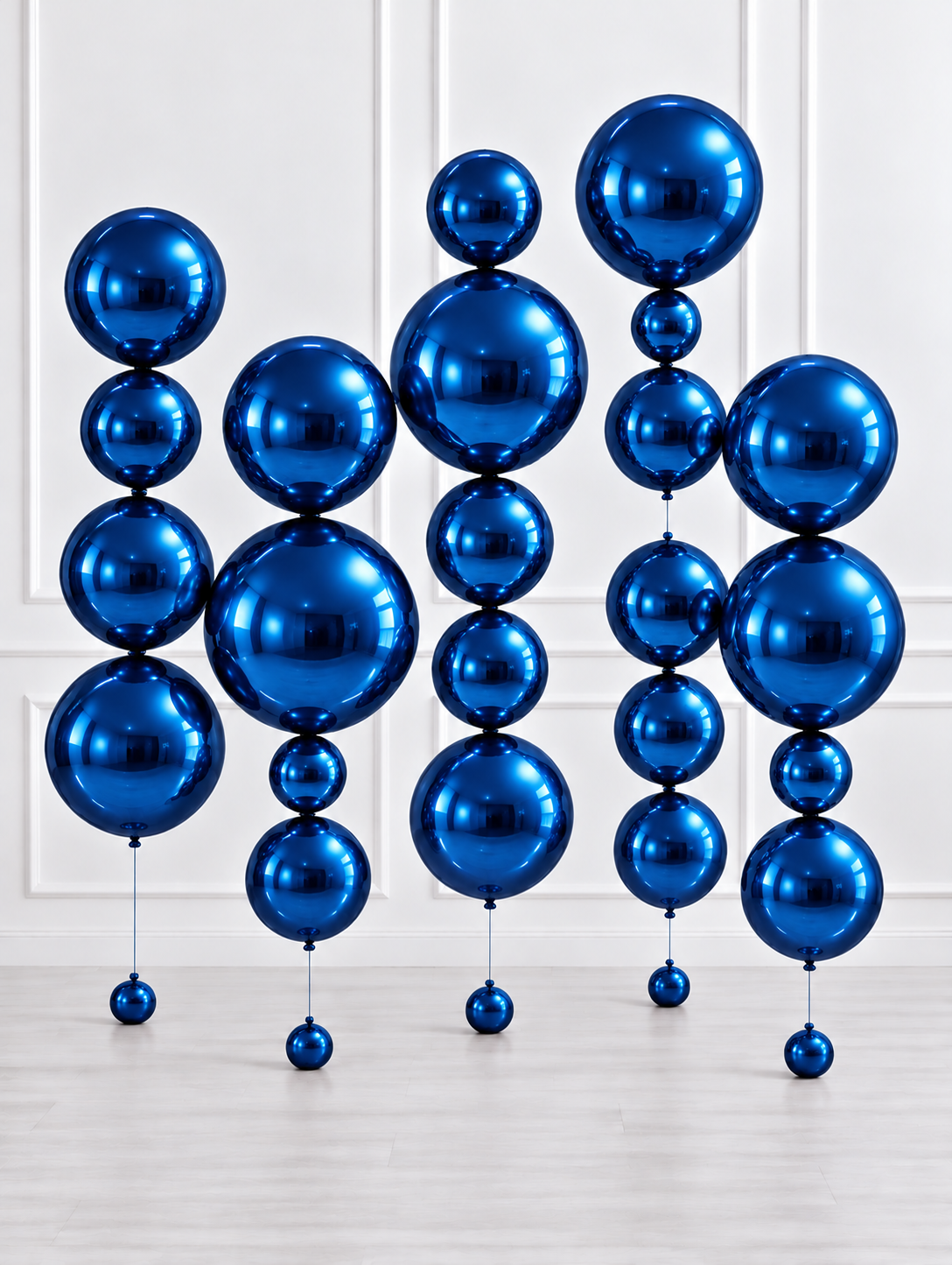 Ana Karina Balloons blue floating balloon totem