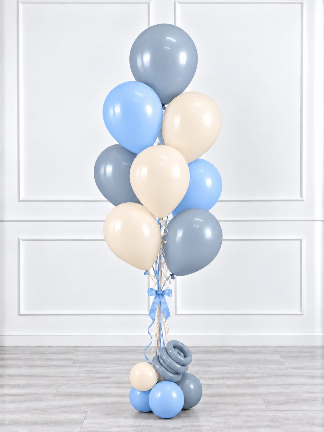 Ana Karina Balloons blue serenity balloon bunch deluxe, additional product image