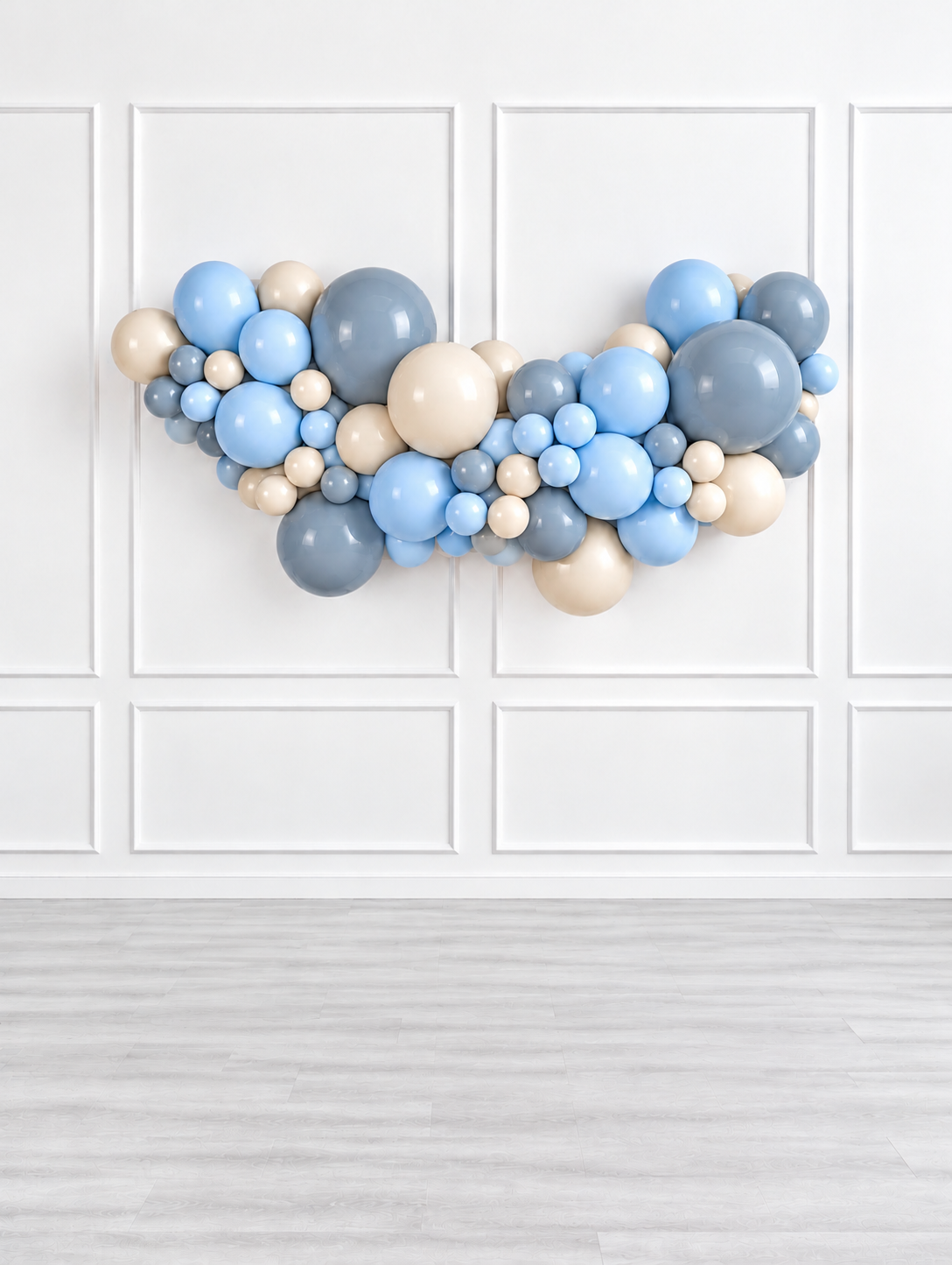 Ana Karina Balloons blue serenity easy-hang organic balloon garland