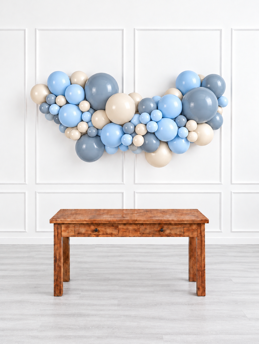 Ana Karina Balloons blue serenity easy-hang organic balloon garland, additional product image