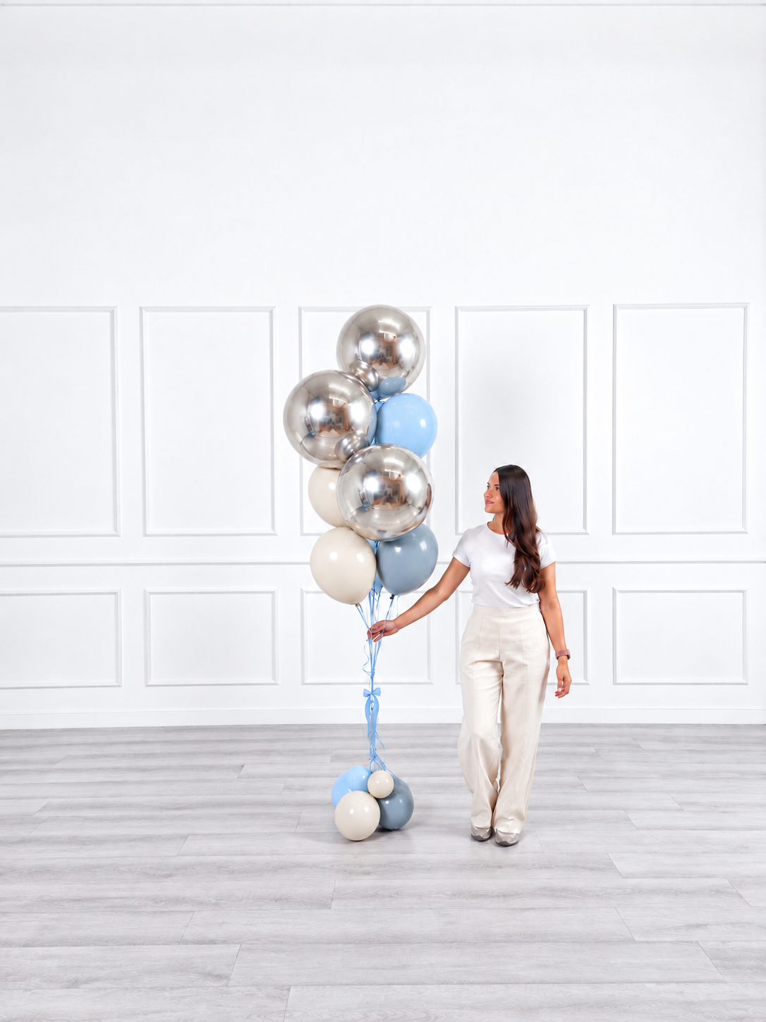Ana Karina Balloons blue serenity balloon bunch orbz luxe, additional product image
