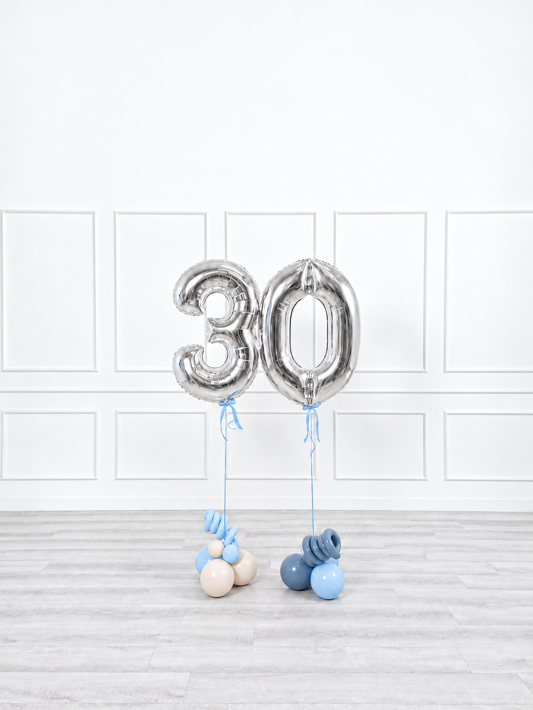 Ana Karina Balloons blue serenity foil numbers