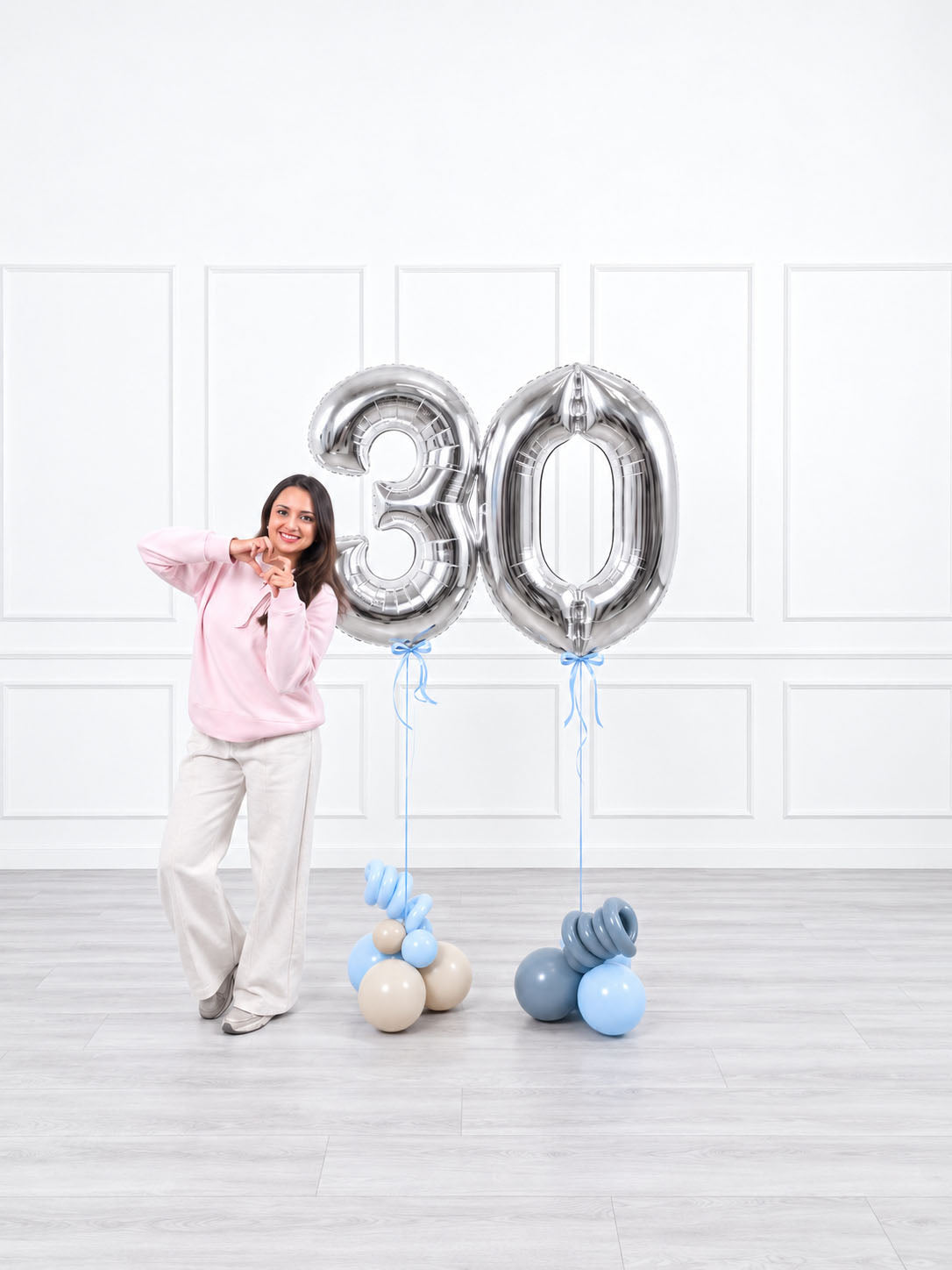 Ana Karina Balloons blue serenity foil numbers, additional product image