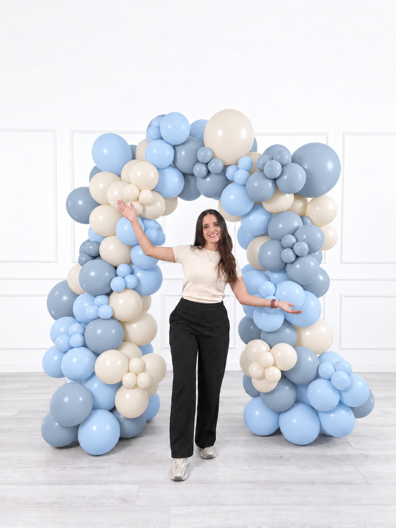Ana Karina Balloons blue serenity organic balloon arch, additional product image