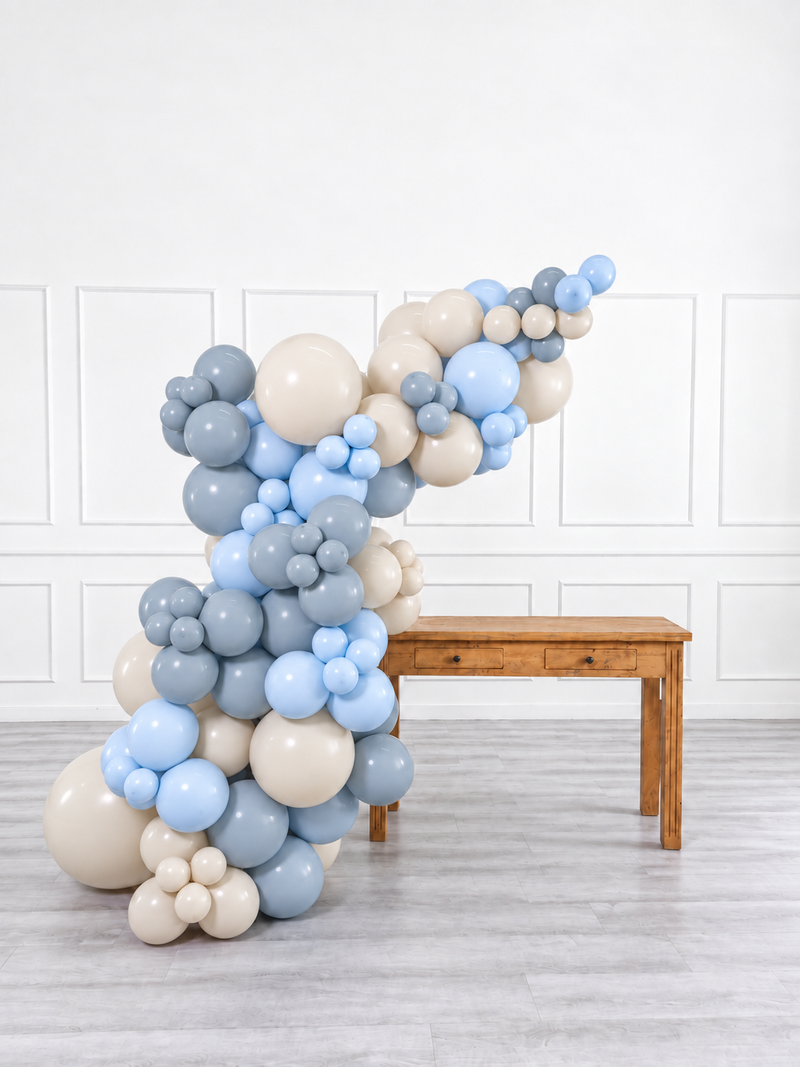 Ana Karina Balloons blue serenity freestanding balloon garland, additional product image