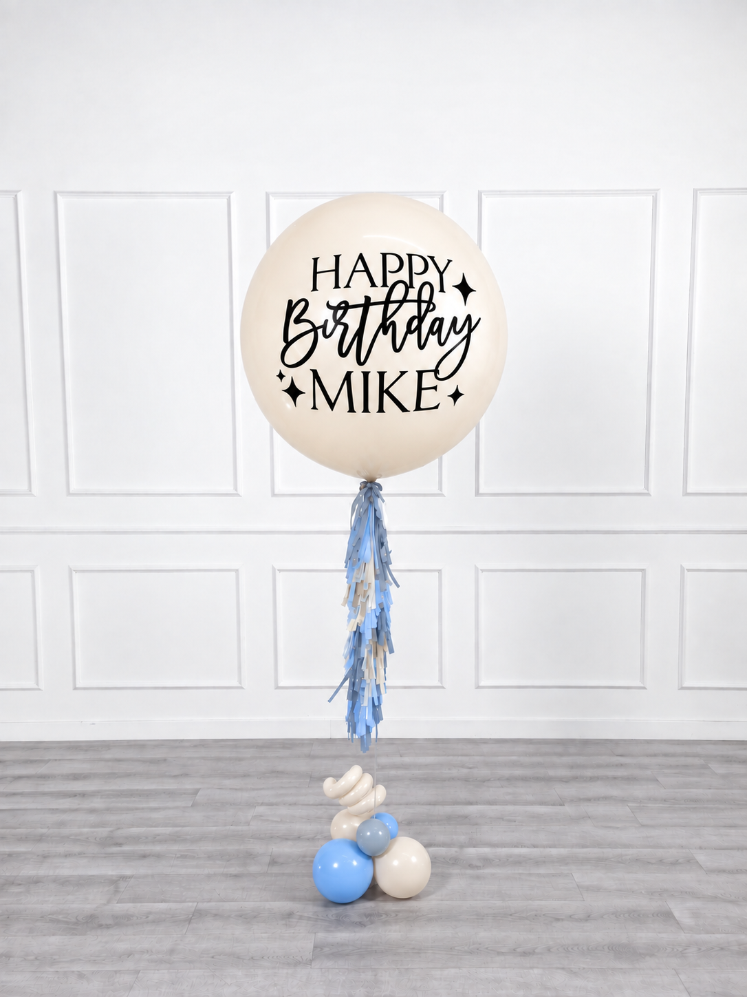 Ana Karina Balloons blue serenity personalized jumbo balloon
