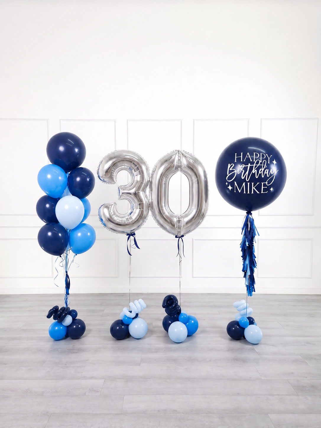 Ana Karina Balloons blue wonder personalized birthday balloon set deluxe