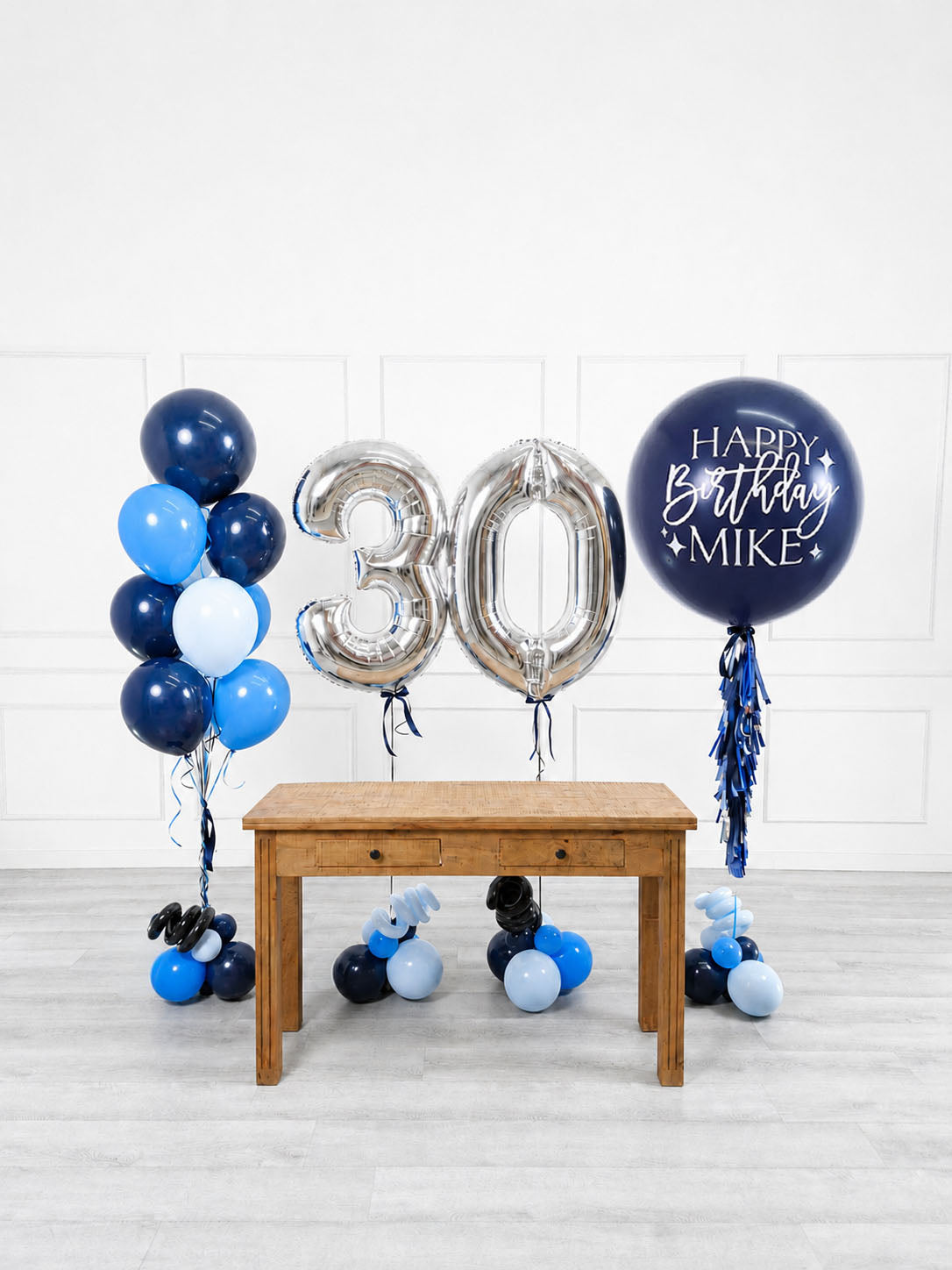 Ana Karina Balloons blue wonder personalized birthday balloon set deluxe, additional product image