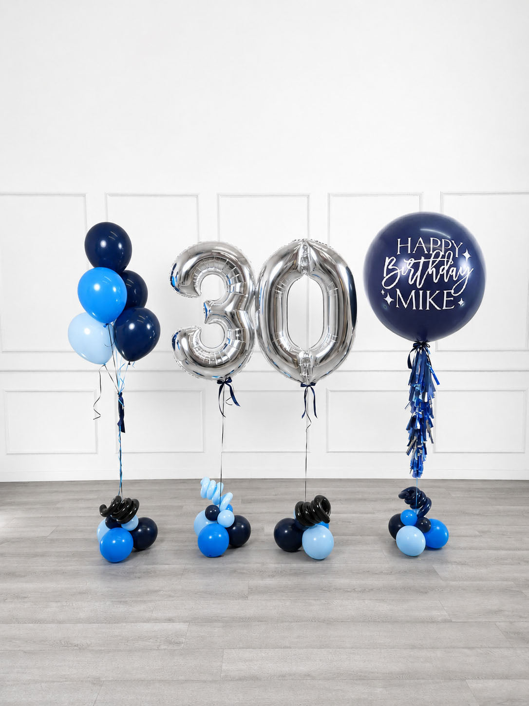 Ana Karina Balloons blue wonder personalized birthday balloon set classic