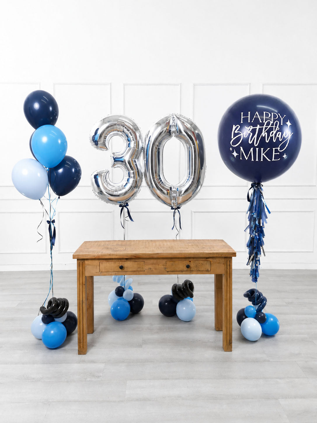Ana Karina Balloons blue wonder personalized birthday balloon set classic, additional product image