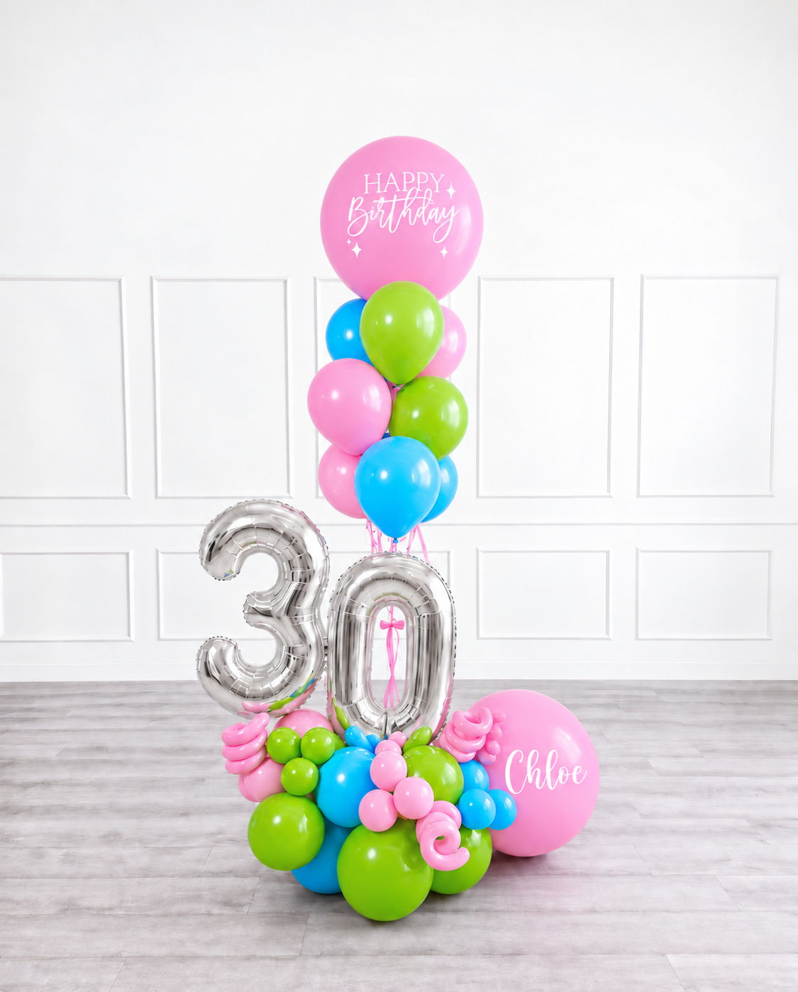 Ana Karina Balloons candy garden personalized balloon bouquet with classic balloons