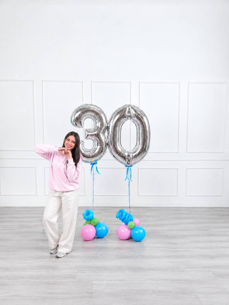 Ana Karina Balloons candy garden foil numbers, additional product image