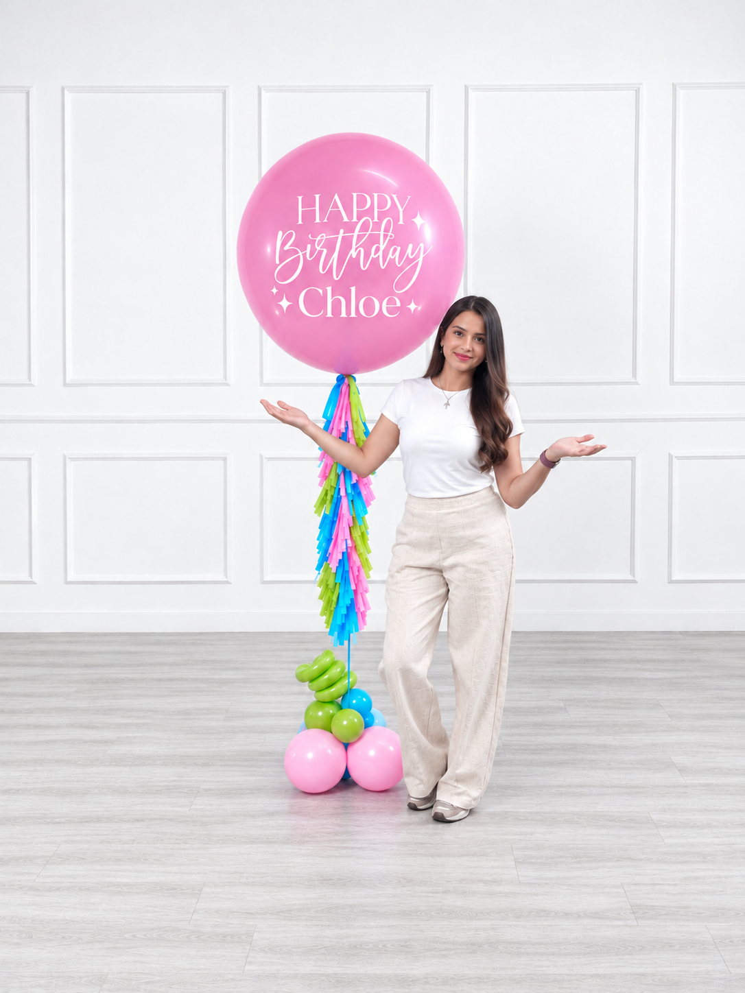 Ana Karina Balloons candy garden personalized jumbo balloon, additional product image