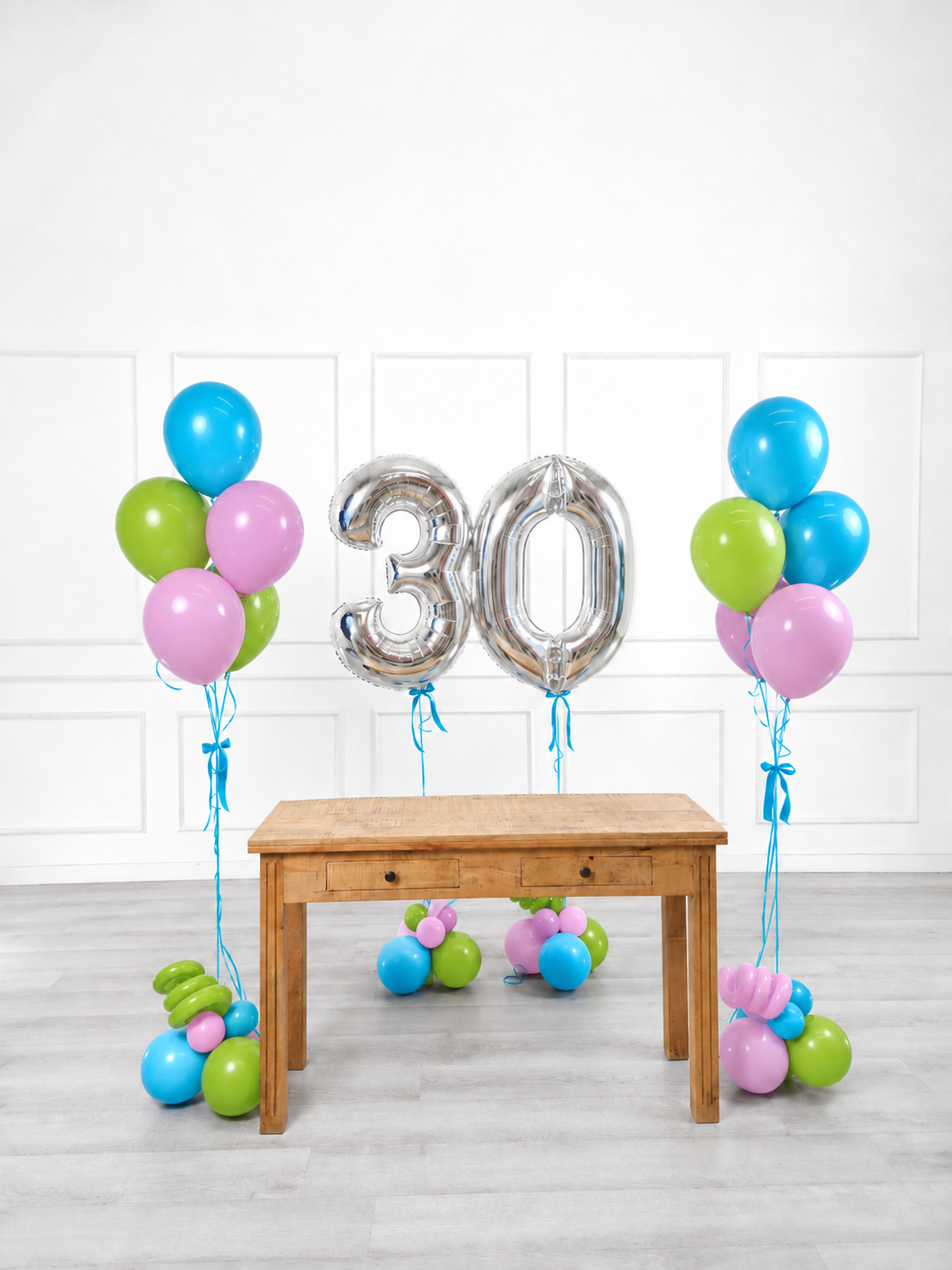 Ana Karina Balloons candy garden milestone number and balloon bunches set, additional product image