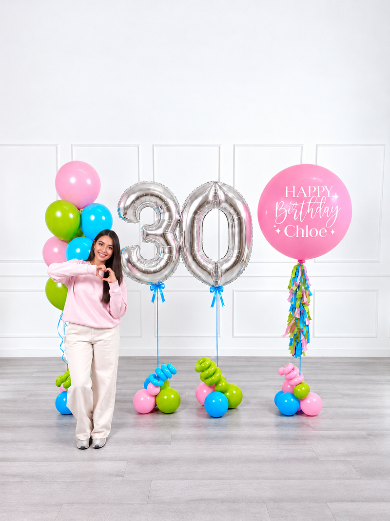 Ana Karina Balloons candy garden personalized birthday balloon set deluxe, additional product image