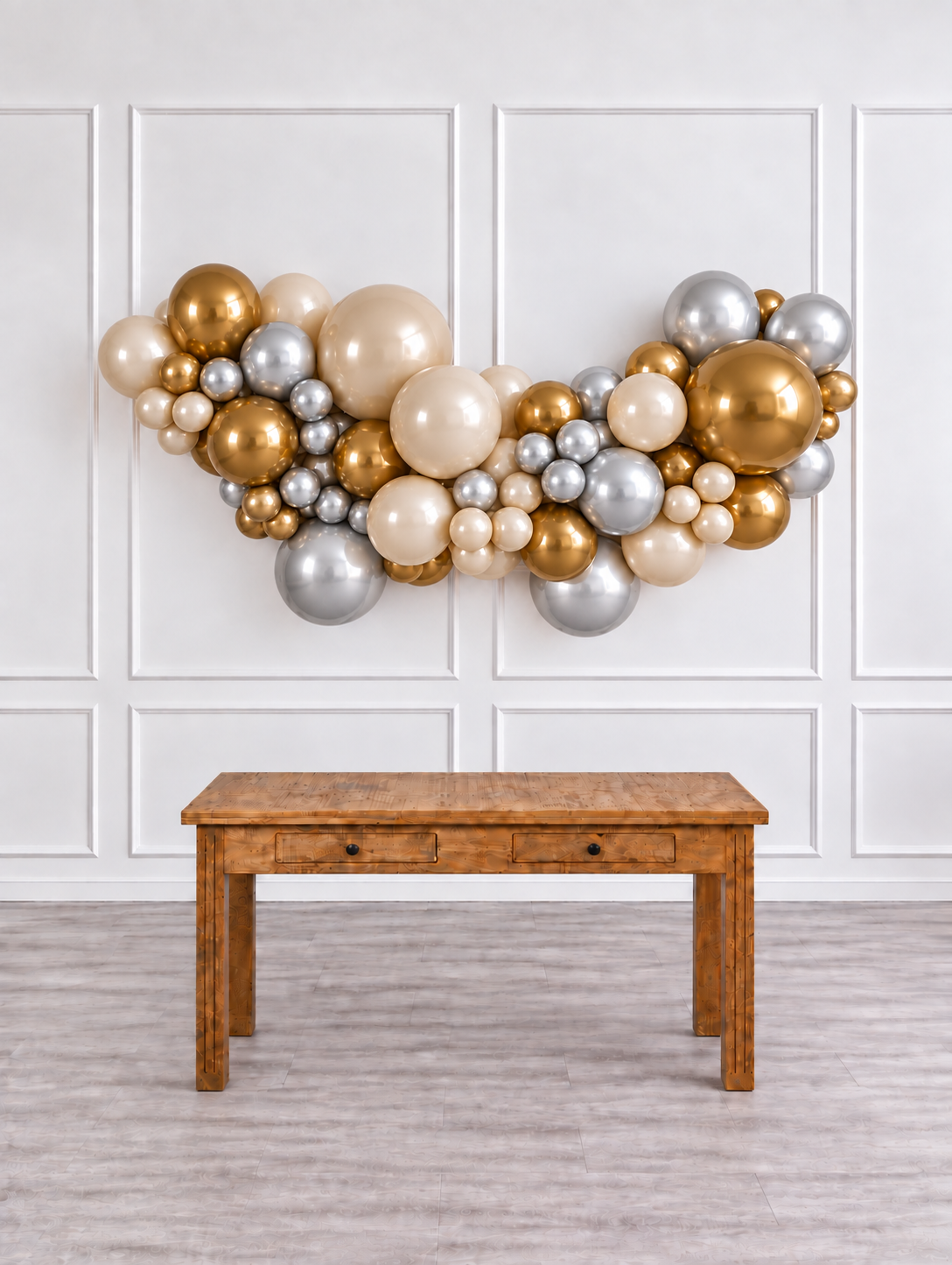 Ana Karina Balloons champagne glow easy-hang organic balloon garland, additional product image