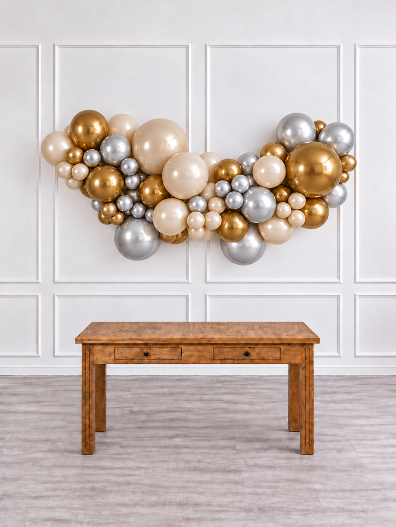 Ana Karina Balloons champagne glow easy-hang organic balloon garland, additional product image