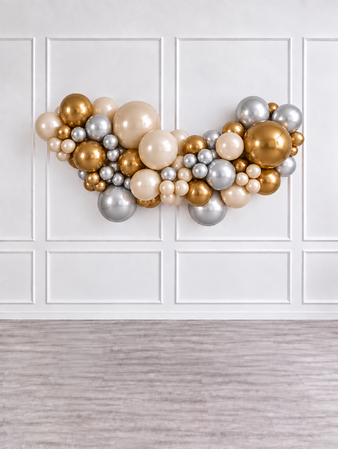 Ana Karina Balloons champagne glow easy-hang organic balloon garland