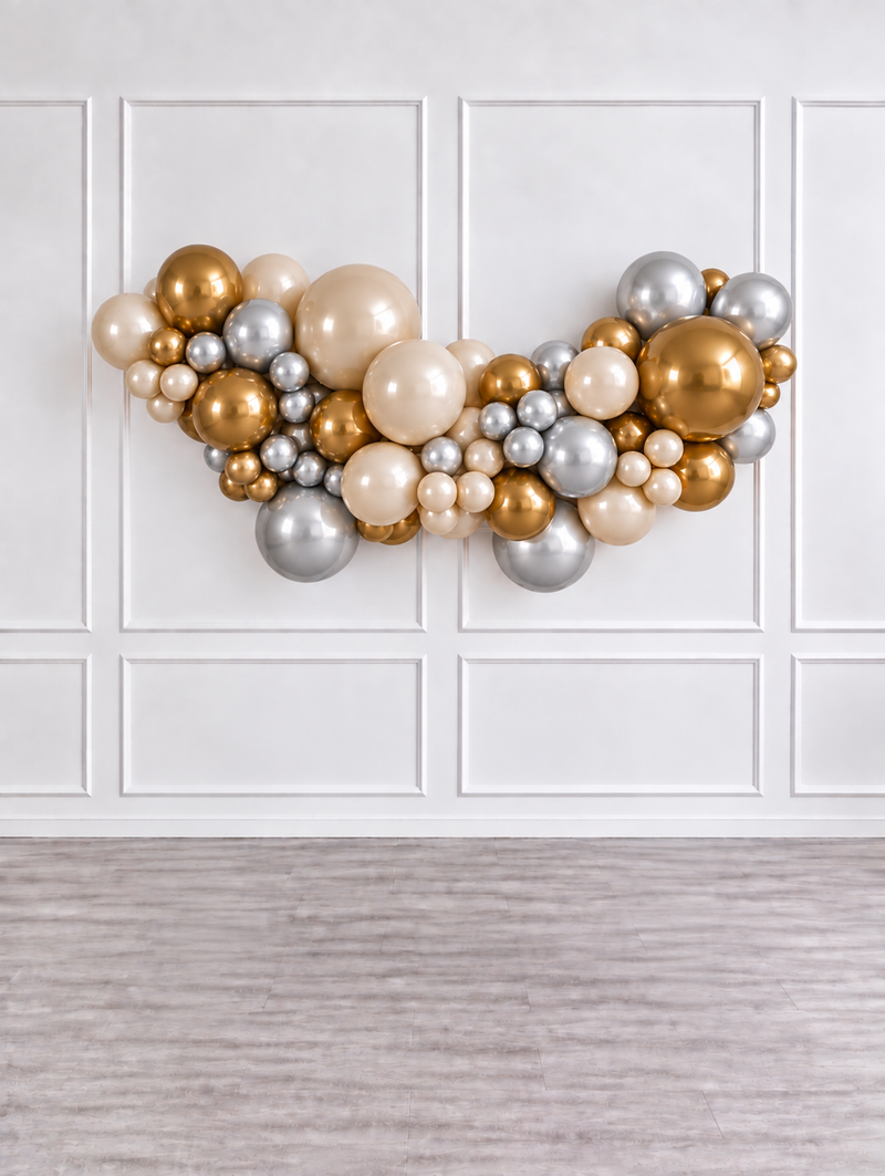 Ana Karina Balloons champagne glow easy-hang organic balloon garland