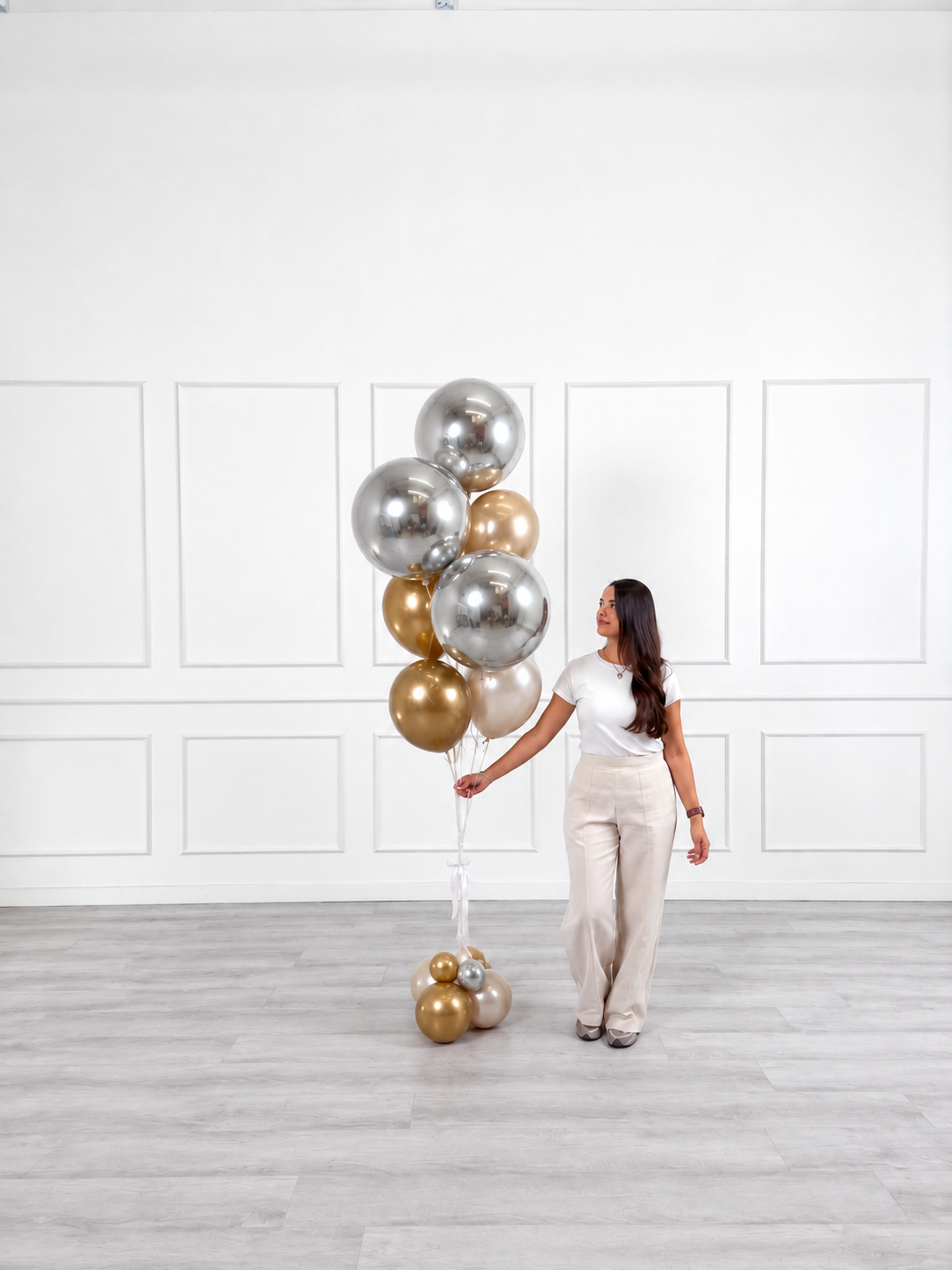 Ana Karina Balloons champagne glow balloon bunch orbz luxe, additional product image