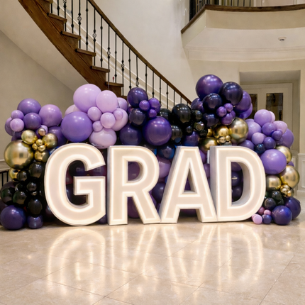 GRAD LED Marquee Letters & Numbers with balloon wall