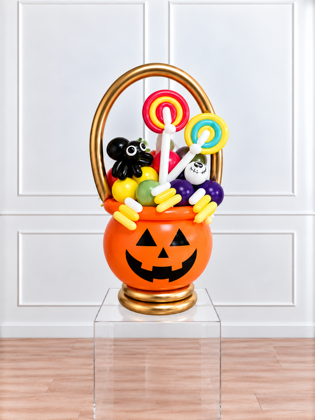 Halloween - Cauldron Balloon Surprise - Orange