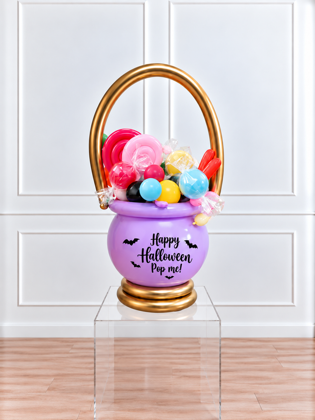 Halloween - Cauldron Balloon Surprise - Purple