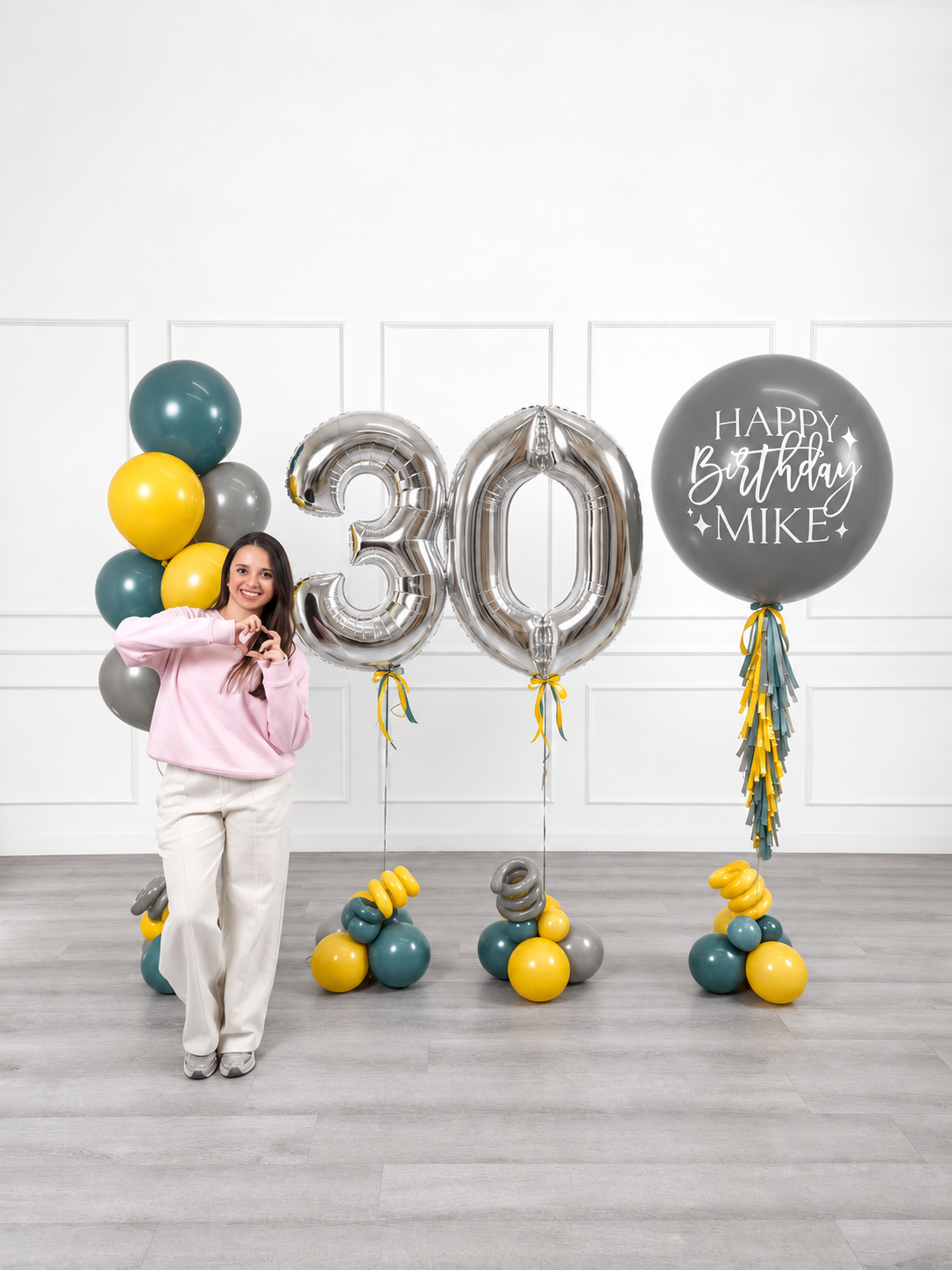 Ana Karina Balloons steel horizon personalized birthday balloon set deluxe, additional product image