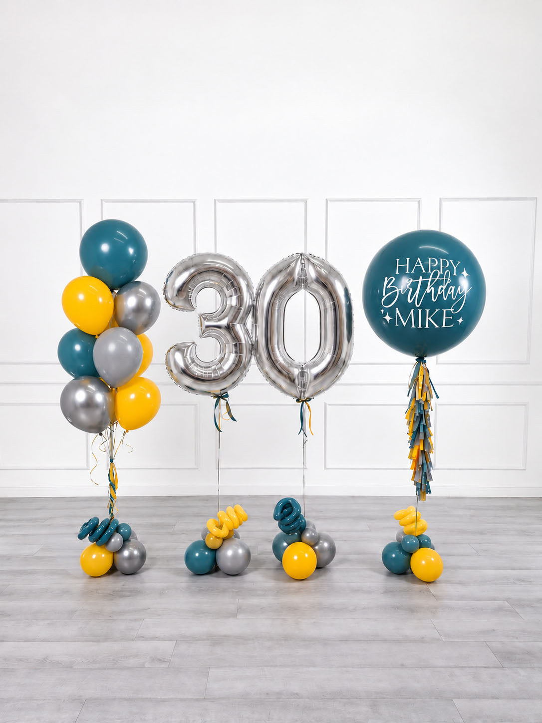 Ana Karina Balloons steel horizon personalized birthday balloon set deluxe