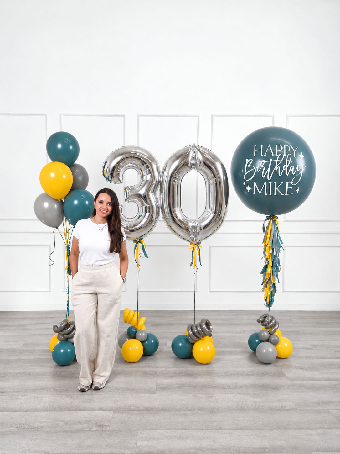 Ana Karina Balloons steel horizon personalized birthday balloon set classic, additional product image
