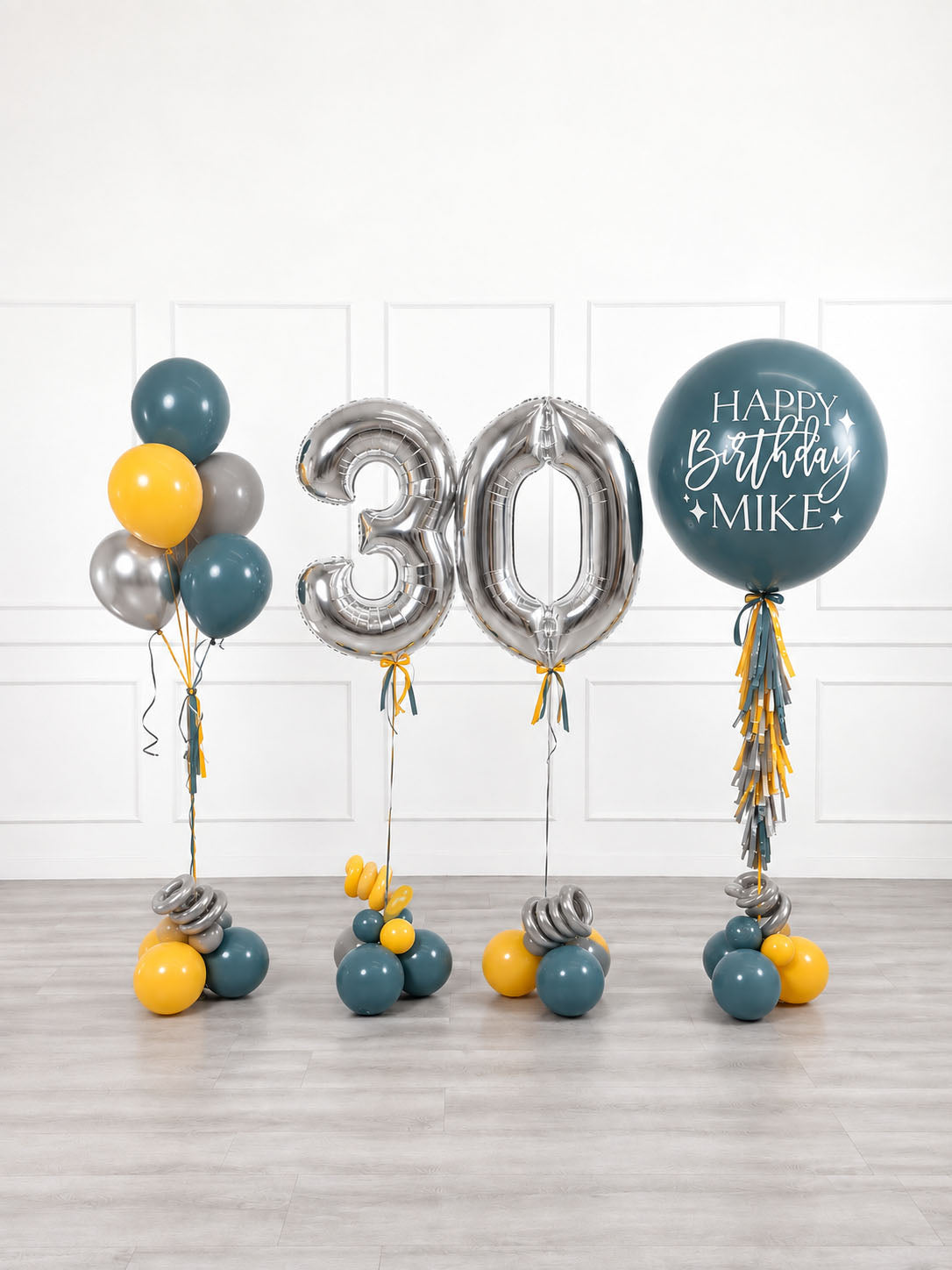 Ana Karina Balloons steel horizon personalized birthday balloon set classic